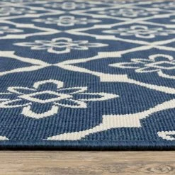 Odyssey Navy 7 ft. x 10 ft. Indoor/Outdoor Area Rug by Home Decorators Collection -Floorzy Sales Shop navy home decorators collection outdoor rugs 9526530320 1f 1000