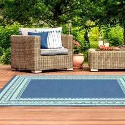 Tonga Navy 8 ft. x 11 ft. Indoor/Outdoor Area Rug by Home Decorators Collection -Floorzy Sales Shop navy home decorators collection outdoor rugs 9526850320 31 1000