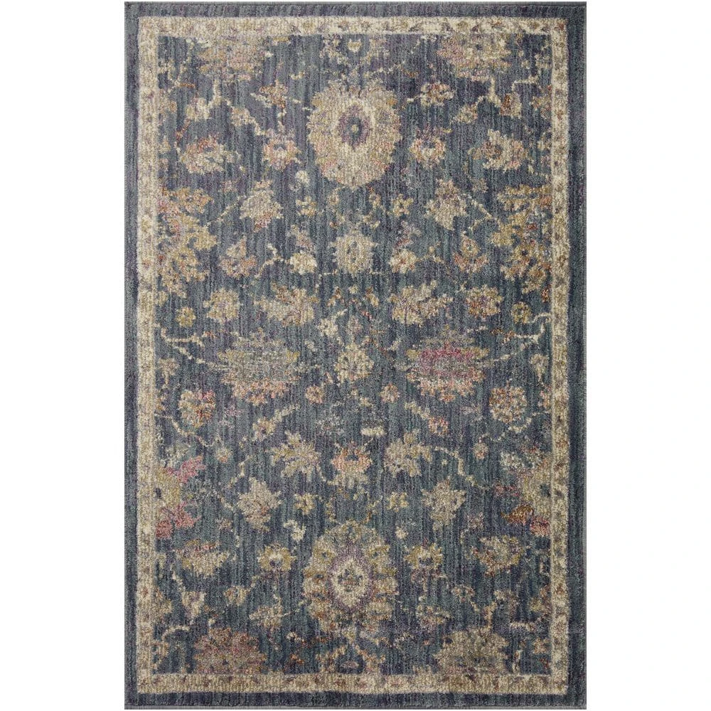 Greta NAVY / RUST 2 ft. 7 in. x 4 ft. Abstract Polyester Area Rug by Home Decorators Collection