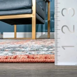 Zara Medallion Orange 5 ft. x 7 ft. Area Rug by Home Decorators Collection -Floorzy Sales Shop orange home decorators collection area rugs kksl05a 5307 c3 1000