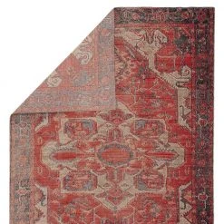 Polaris Red 7 ft. 6 in. x 9 ft. 6 in. Medallion Rectangle Area Rug by Home Decorators Collection -Floorzy Sales Shop red blue home decorators collection area rugs rug140460 4f 1000