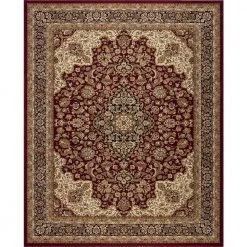 Silk Road Red 8 ft. x 10 ft. Medallion Area Rug by Home Decorators Collection