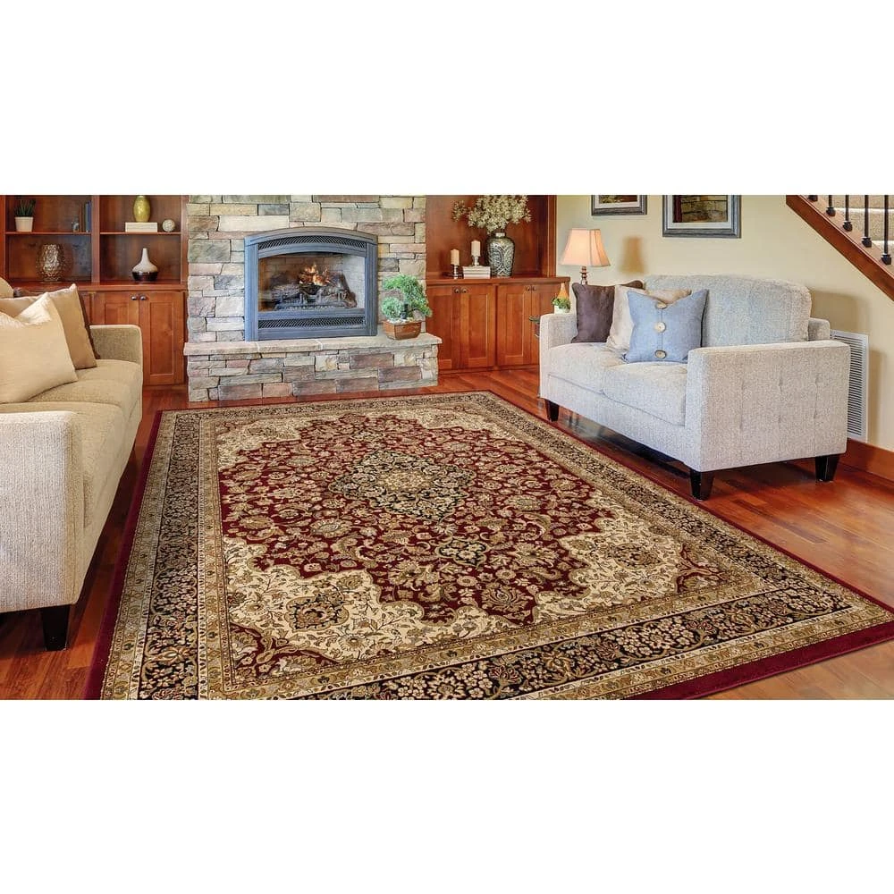 Silk Road Red 8 ft. x 10 ft. Medallion Area Rug by Home Decorators Collection 2 Silk Road Red 8 ft. x 10 ft. Medallion Area Rug by Home Decorators Collection - Image 2
