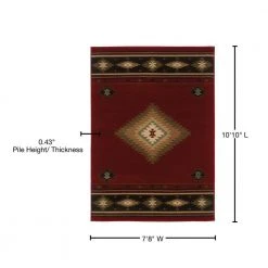 Catskill Red 8 ft. x 11 ft. Area Rug by Home Decorators Collection -Floorzy Sales Shop red home decorators collection area rugs 7035450110 76 1000