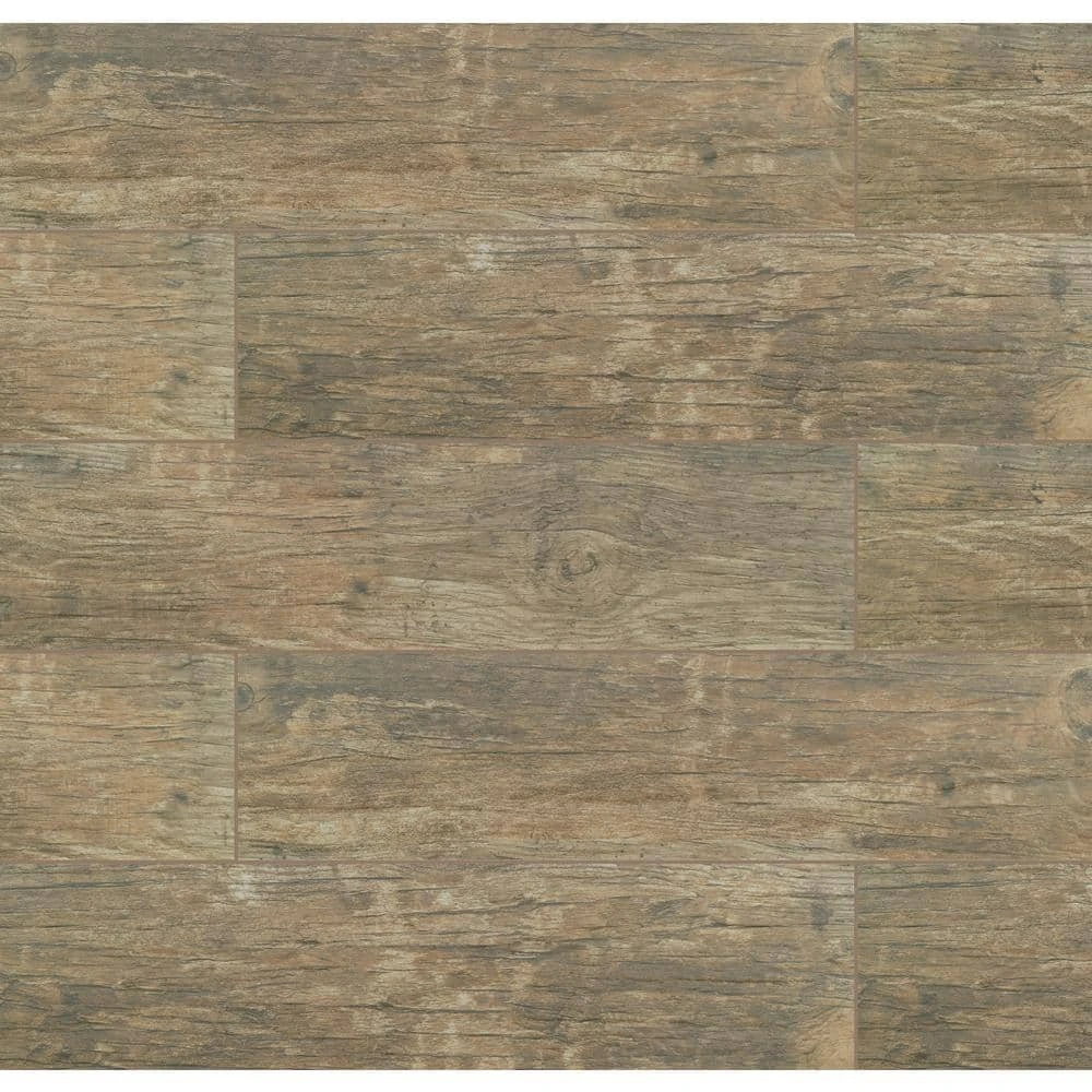 Redwood Natural 6 in. x 24 in. Matte Porcelain Floor and Wall Tile (440 sq. ft./Pallet) by Home Decorators Collection 1 Redwood Natural 6 in. x 24 in. Matte Porcelain Floor and Wall Tile (440 sq. ft./Pallet) by Home Decorators Collection