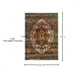 Flanders Rust 5 ft. x 8 ft. Area Rug by Home Decorators Collection -Floorzy Sales Shop rust home decorators collection area rugs 9211920170 76 1000