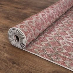 Ikat Rust 5 ft. x 7 ft. Indoor/Outdoor Area Rug by Home Decorators Collection -Floorzy Sales Shop rust home decorators collection outdoor rugs 87305 66 1000