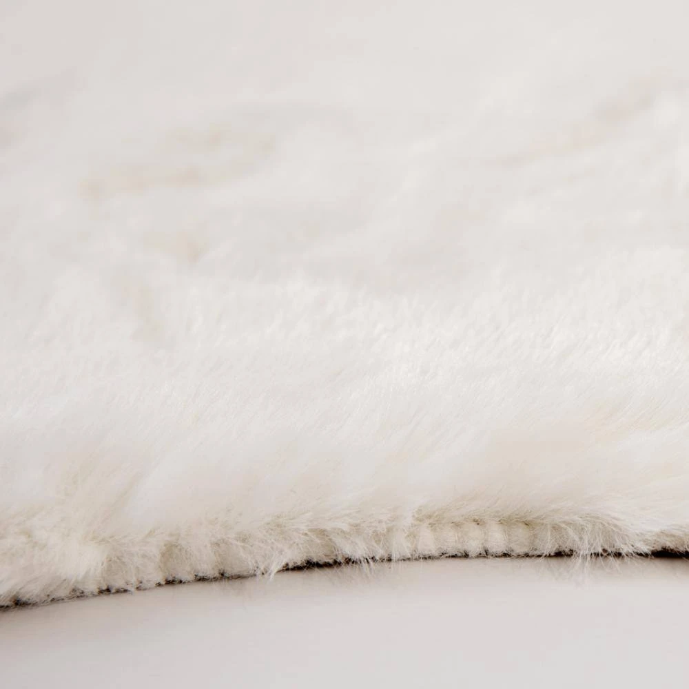 Piper Snow 3 ft. x 5 ft. Sheepskin Solid Polyester Area Rug by Home Decorators Collection 3 Piper Snow 3 ft. x 5 ft. Sheepskin Solid Polyester Area Rug by Home Decorators Collection - Image 3