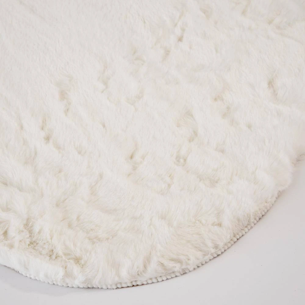 Piper Snow 3 ft. x 5 ft. Sheepskin Solid Polyester Area Rug by Home Decorators Collection 6 Piper Snow 3 ft. x 5 ft. Sheepskin Solid Polyester Area Rug by Home Decorators Collection - Image 6