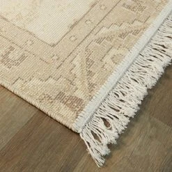 Decklyn Taupe 5 ft. x 7 ft. Oriental Fringe Area Rug by Home Decorators Collection -Floorzy Sales Shop taupe home decorators collection area rugs 3103439 4f 1000