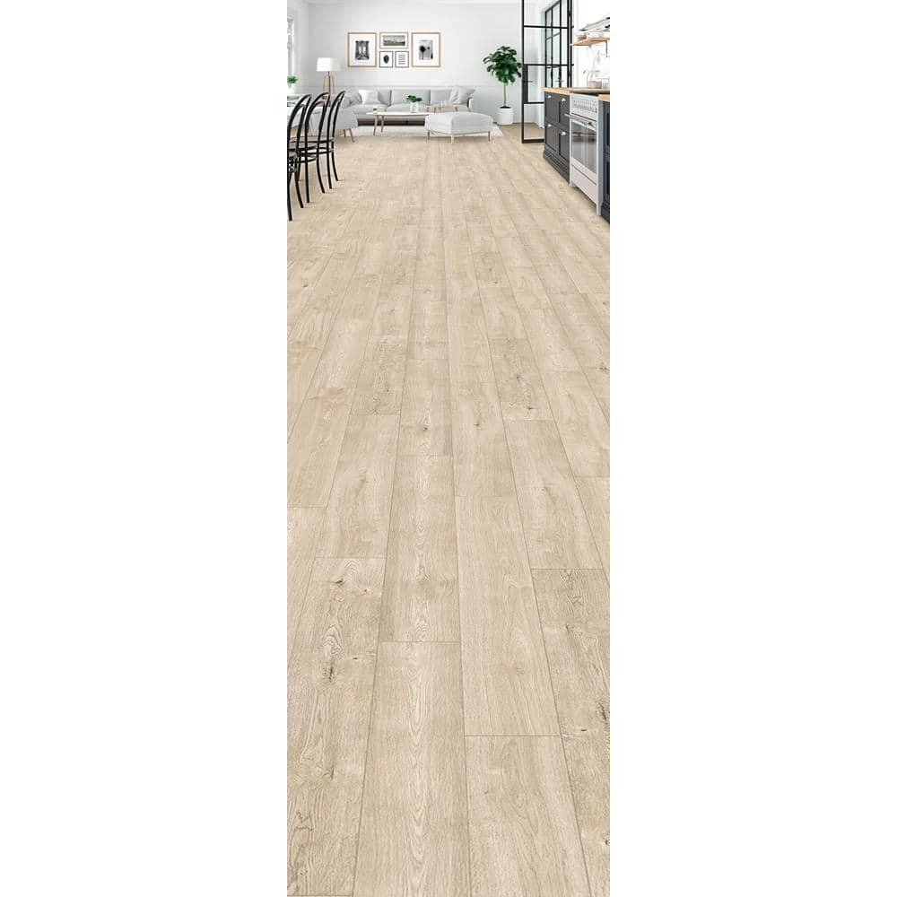 Vale View Oak 12 mm T x 7.56 in. W Waterproof Laminate Wood Flooring (15.95 sq. ft./Case) by Home Decorators Collection 2 Vale View Oak 12 mm T x 7.56 in. W Waterproof Laminate Wood Flooring (15.95 sq. ft./Case) by Home Decorators Collection - Image 2