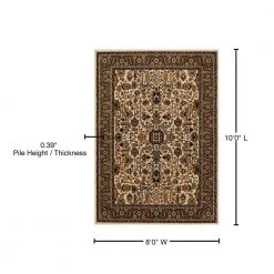 Mariah Vanilla 8 ft. x 10 ft. Area Rug by Home Decorators Collection -Floorzy Sales Shop vanilla home decorators collection area rugs 670405 76 1000