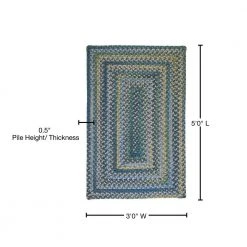 Cabin Whipple Blue 3 ft. x 5 ft. Rectangle Braided Area Rug by Home Decorators Collection -Floorzy Sales Shop whipple blue home decorators collection area rugs rv50r036x060r 76 1000