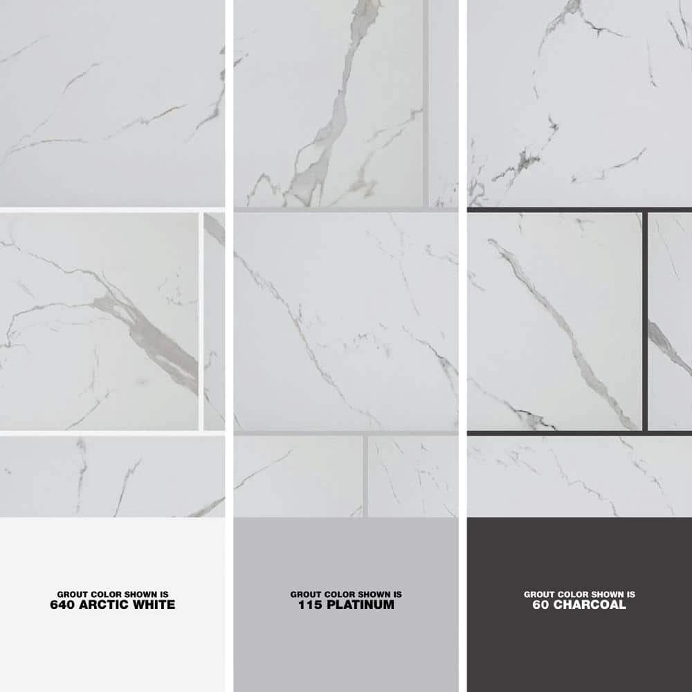 Carrara Matte Rectified 12 in. x 24 in. Porcelain Floor and Wall Tile (13.3 sq. ft. /case) by Home Decorators Collection 4 Carrara Matte Rectified 12 in. x 24 in. Porcelain Floor and Wall Tile (13.3 sq. ft. /case) by Home Decorators Collection - Image 4