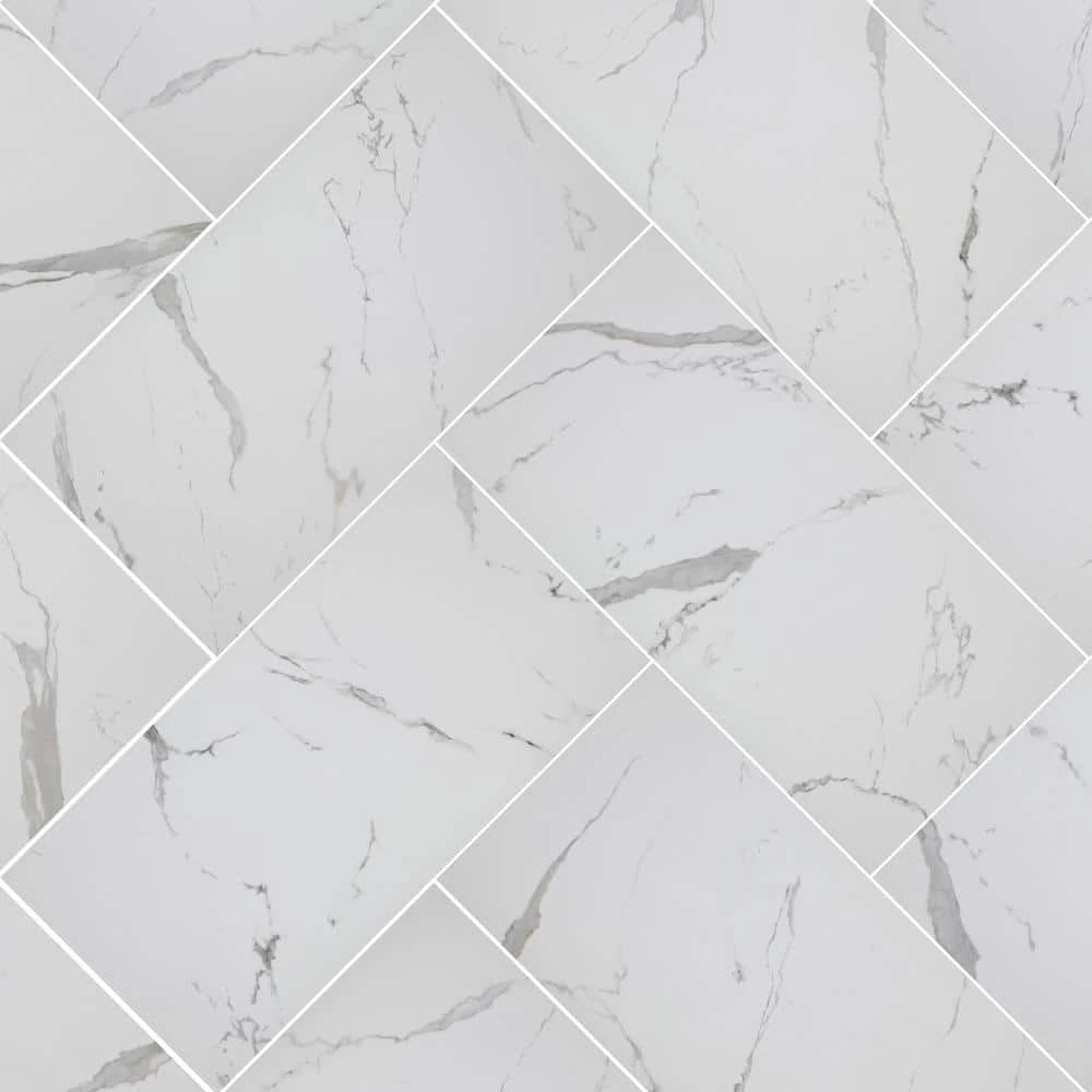 Carrara Matte Rectified 12 in. x 24 in. Porcelain Floor and Wall Tile (13.3 sq. ft. /case) by Home Decorators Collection 8 Carrara Matte Rectified 12 in. x 24 in. Porcelain Floor and Wall Tile (13.3 sq. ft. /case) by Home Decorators Collection - Image 8