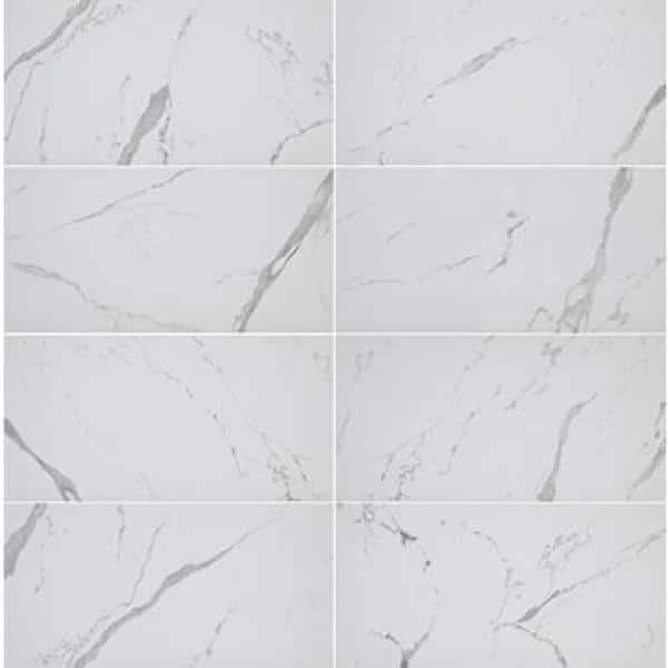Carrara Matte Rectified 12 in. x 24 in. Porcelain Floor and Wall Tile (13.3 sq. ft. /case) by Home Decorators Collection 7 Carrara Matte Rectified 12 in. x 24 in. Porcelain Floor and Wall Tile (13.3 sq. ft. /case) by Home Decorators Collection - Image 7