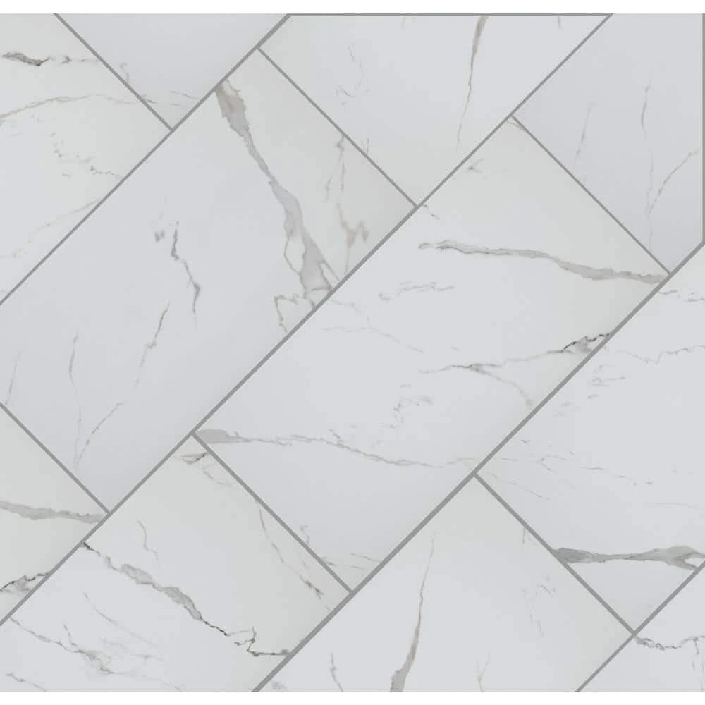 Carrara Matte Rectified 12 in. x 24 in. Porcelain Floor and Wall Tile (13.3 sq. ft. /case) by Home Decorators Collection 6 Carrara Matte Rectified 12 in. x 24 in. Porcelain Floor and Wall Tile (13.3 sq. ft. /case) by Home Decorators Collection - Image 6