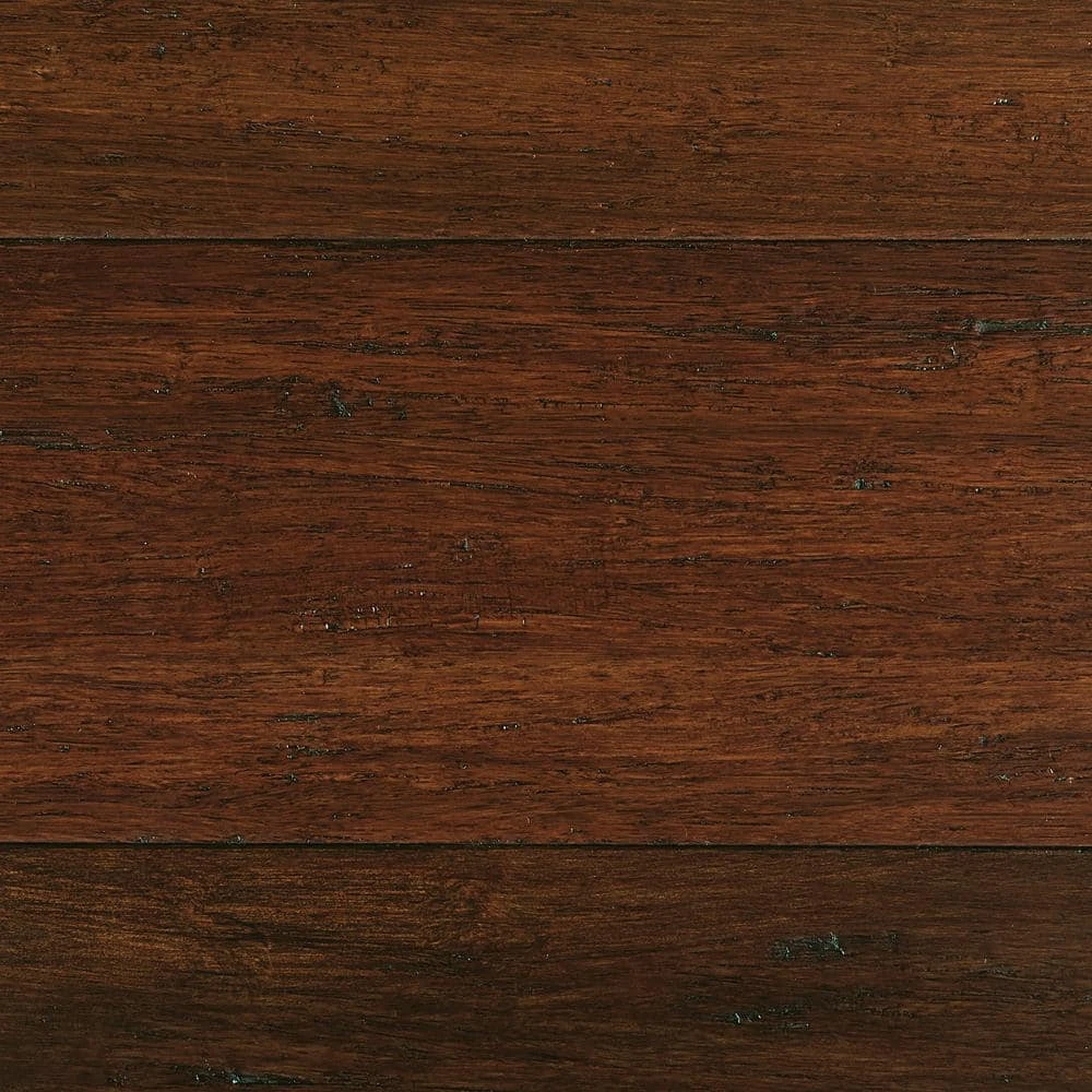 Hand Scraped Strand Woven Sahara 3/8 in. T x 5-1/5 in. W x 36.02 in. L Engineered Click Bamboo Flooring by Home Decorators Collection 1 Hand Scraped Strand Woven Sahara 3/8 in. T x 5-1/5 in. W x 36.02 in. L Engineered Click Bamboo Flooring by Home Decorators Collection