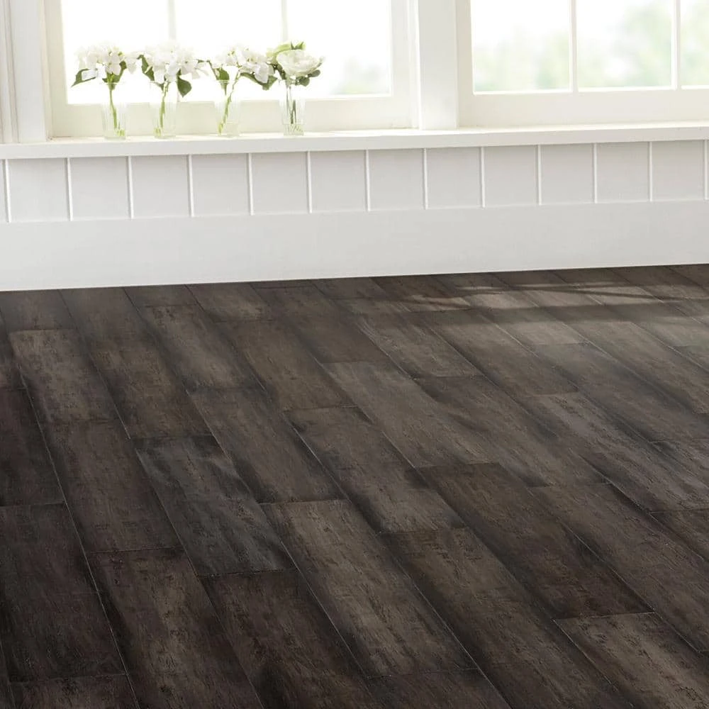 Hand Scraped Strand Woven Tacoma 3/8 in. T x 5-1/5 in. W x 36.02 in. L Engineered Click Bamboo Flooring by Home Decorators Collection 4 Hand Scraped Strand Woven Tacoma 3/8 in. T x 5-1/5 in. W x 36.02 in. L Engineered Click Bamboo Flooring by Home Decorators Collection - Image 4